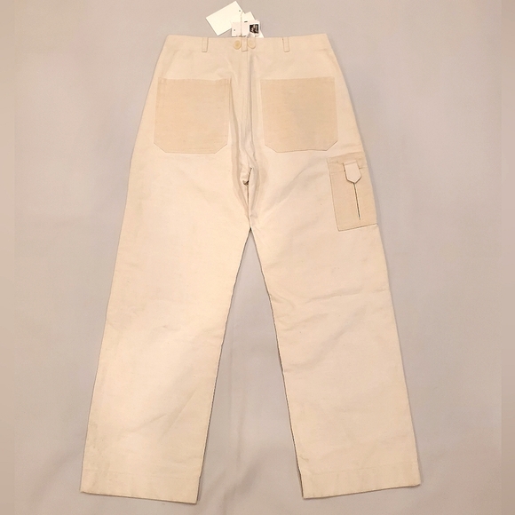 NWT$895 TRE Natalie Ratabesi Missy Two Tone Linen Cotton Trousers Wide Leg Pants - Picture 15 of 16